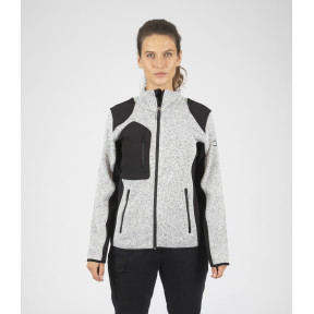 VESTE DE TRAVAIL FEMME LOUISE GRIS CLAIR CHINE - Nine Worths by North Ways