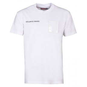 Tee-shirt Sécurité Blanc avec grande fenêtre matricule - CityGuard