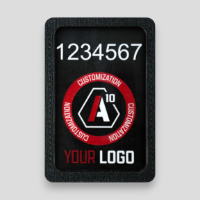 Porte numéro d'identification + logo velcro poitrine Sécu-One - Noir - A10 Equipment