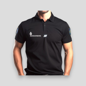 Polo Gendarmerie Departementale Cooldry + Velcros Noir -Patrol Equipement