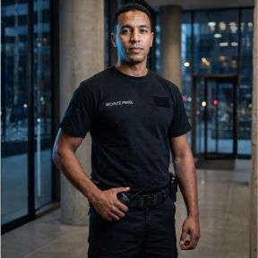 T-shirt rétro-réfléchissant Sécurité Privée - Noir - Patrol Equipement