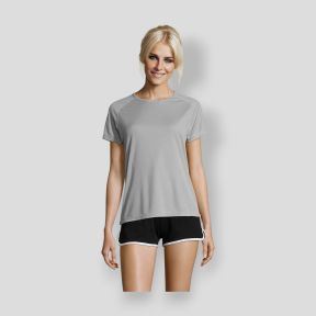 Tee-shirt à manches courtes raglan Sporty femme - Gris Pur - Sol's