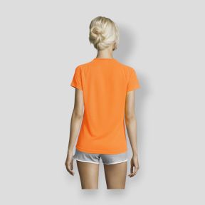 Tee-shirt à manches courtes raglan Sporty femme - Orange Fluo - Sol's