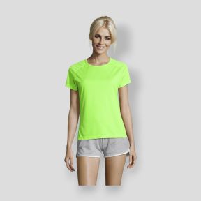 Tee-shirt à manches courtes raglan Sporty femme - Vert Fluo - Sol's