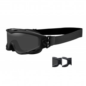 Masque de protection balistique Spear noir écrans fumé/incolore - Wiley X