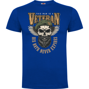 Tee-shirt His oath never expires Bleu royal - Army Design by Summit Outdoor
