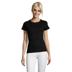 TEE-SHIRT FEMME REGENT WOMEN NOIR PROFOND - SOL'S