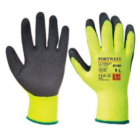 Gants thermiques enduits latex Jaune/Noir - Portwest