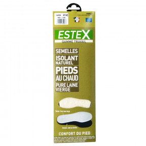 Semelles pure laine vierge Blanc - Estex