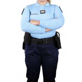 Polo bleu manches longues Gendarmerie Femme -Patrol Equipement